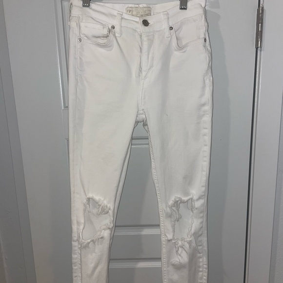 Free People High Rise Busted Skinny Jeans - Picture 2 of 9